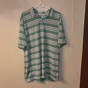 TG Green Striped Men's Polo Shirt